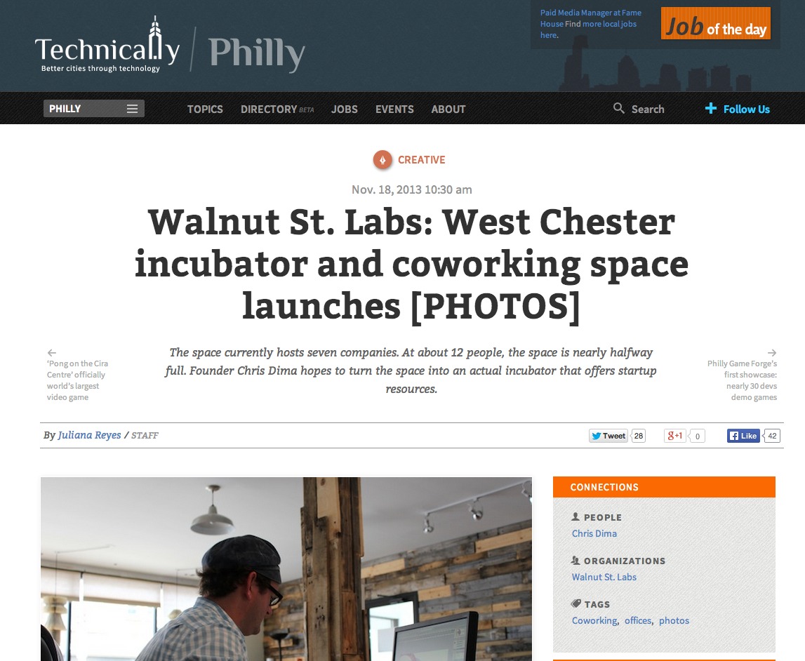 Covered by Technically Philly!